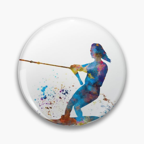 Item preview, Water skiing in watercolor designed and sold by paulrommer.
