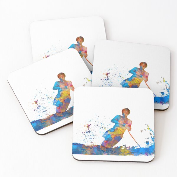 Item preview, water ski in watercolor designed and sold by paulrommer.