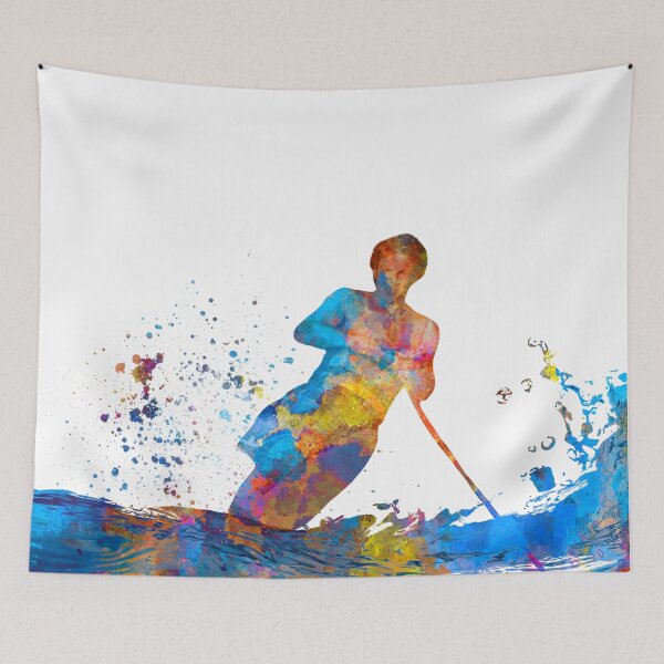 Item preview, water ski in watercolor designed and sold by paulrommer.