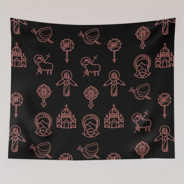 Item preview, Christian symbols pattern designed and sold by DK-PODsolutions.