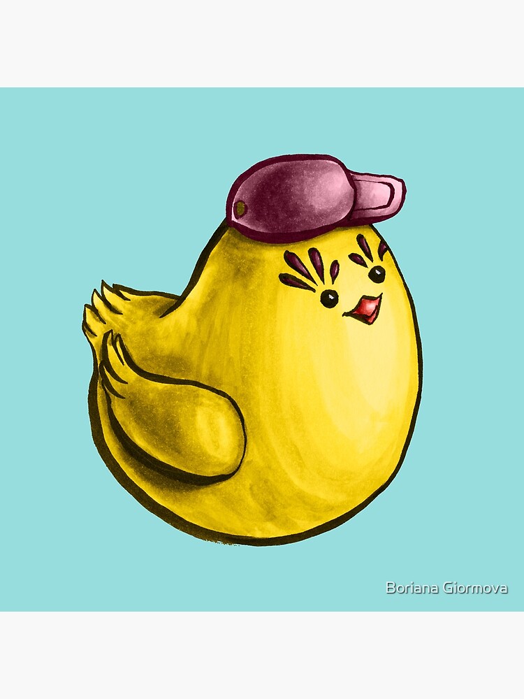 "Cute Chicken Hat Funny Cartoon" Poster by azzza Redbubble