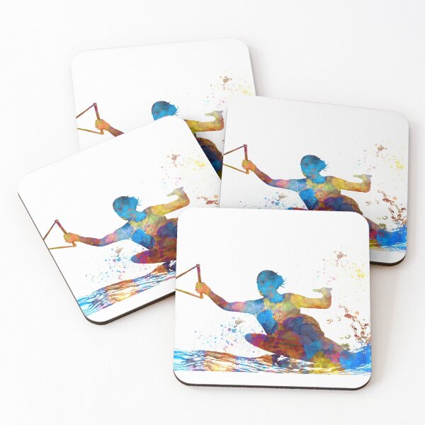 Item preview, water ski in watercolor designed and sold by paulrommer.