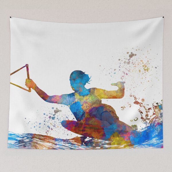 Item preview, water ski in watercolor designed and sold by paulrommer.