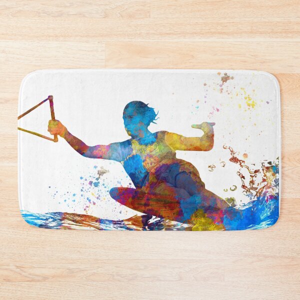 Item preview, water ski in watercolor designed and sold by paulrommer.