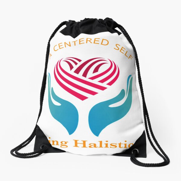 A CENTERED SELF Drawstring Bag