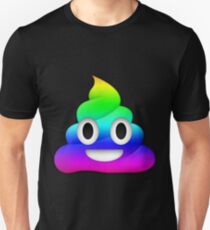 Rainbow Smiling Poop Emoji Unisex T-Shirt