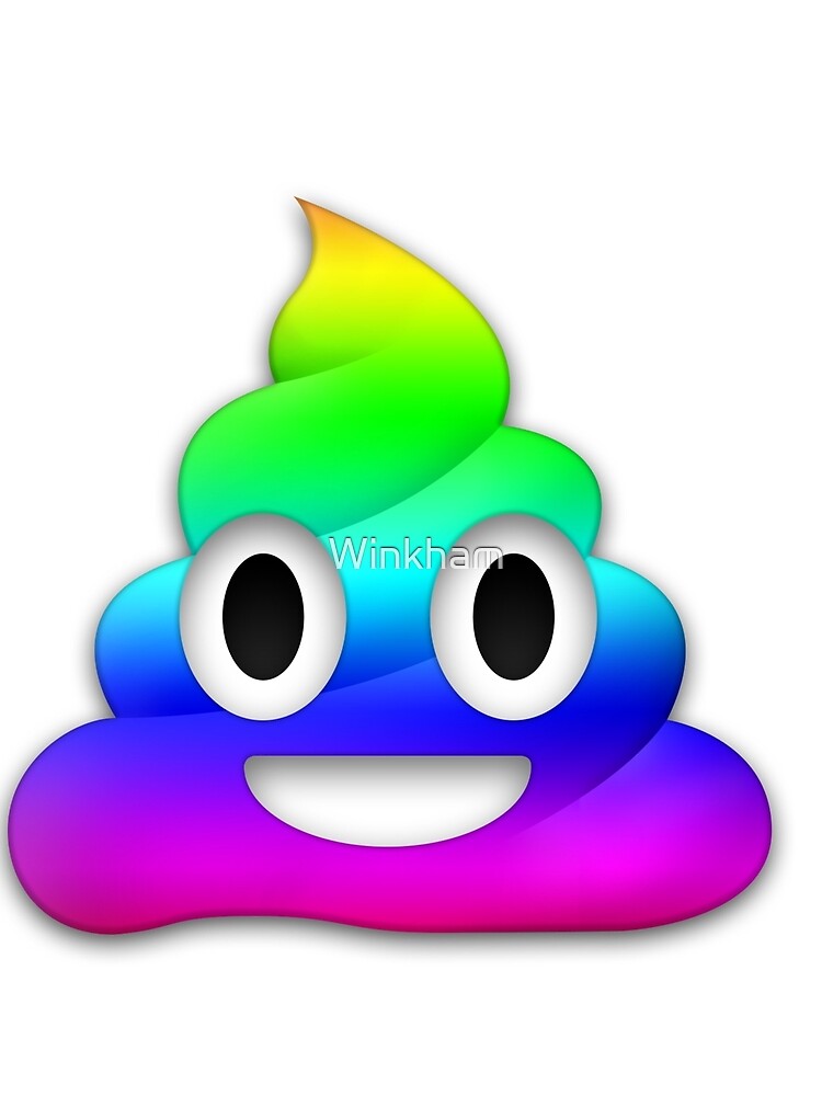 Rainbow Smiling Poop Emoji | Scarf