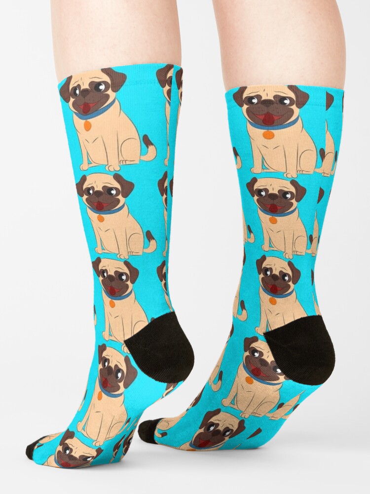 Retro Pug Socks - Sock Doggo - Ladies and Mens - SOCK DOGGO