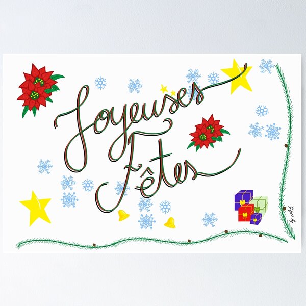 Carte De voeux - Joyeuses fêtes Poster