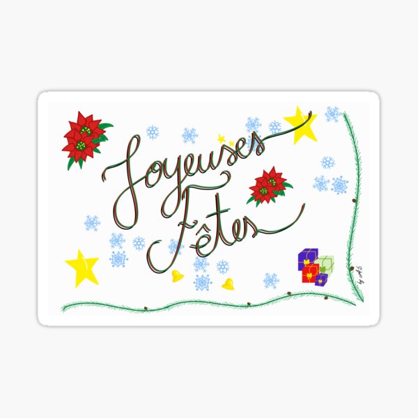 Carte De voeux - Joyeuses fêtes Sticker