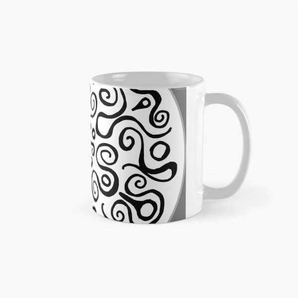 Aperçu de l'œuvre Motif Swirly noir et blanc créée et vendue par Pittstop.