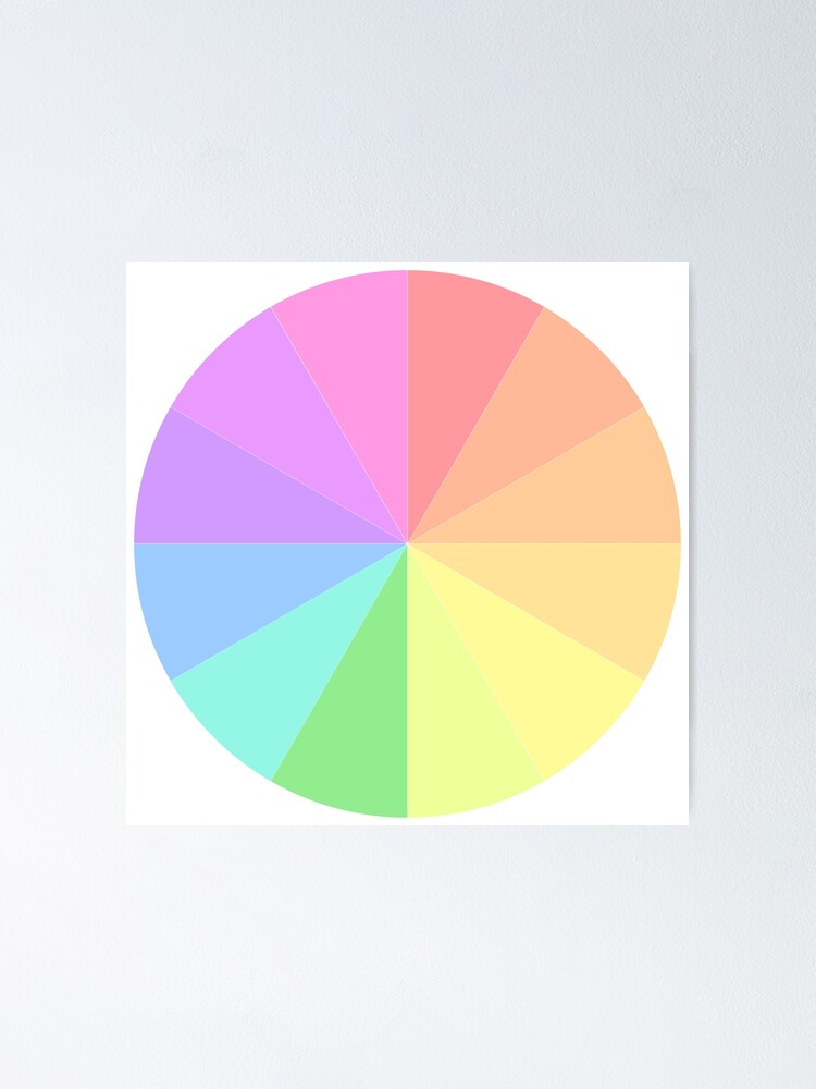 "Pastel Color Wheel" Poster by bekahthebutler Redbubble