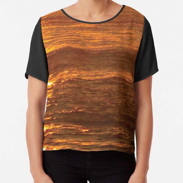 Golden Waves Chiffon Top