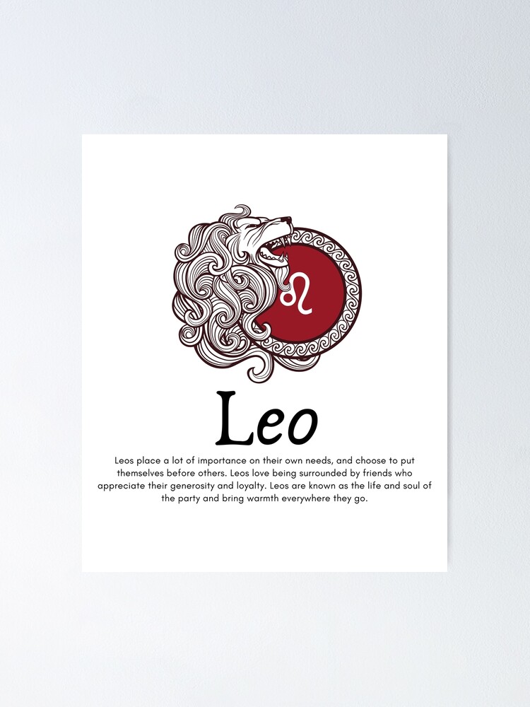 Leo Zodiac Characteristics Poster