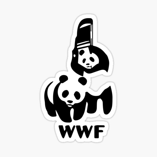 Panda Wrestling Sticker