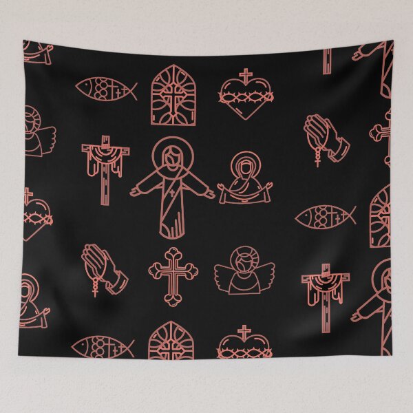 Item preview, Christian symbols pattern designed and sold by DK-PODsolutions.