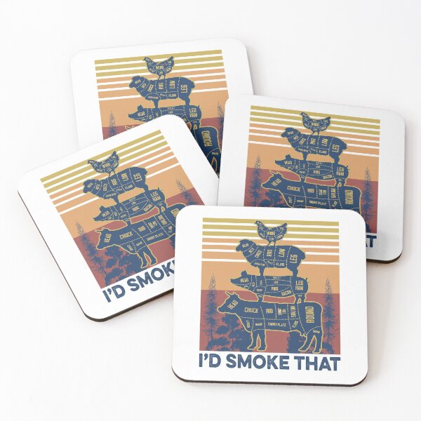 Item preview, I'd smoke that Beef Pork Chicken Butcher Cut Funny Grilling designed and sold by Hampton51.