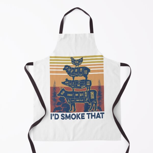 Item preview, I'd smoke that Beef Pork Chicken Butcher Cut Funny Grilling designed and sold by Hampton51.