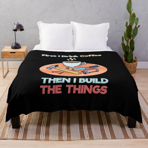 Item preview, First I Drink Coffee Then I Build Things t-shirt | Carpenter designed and sold by teweshirt.