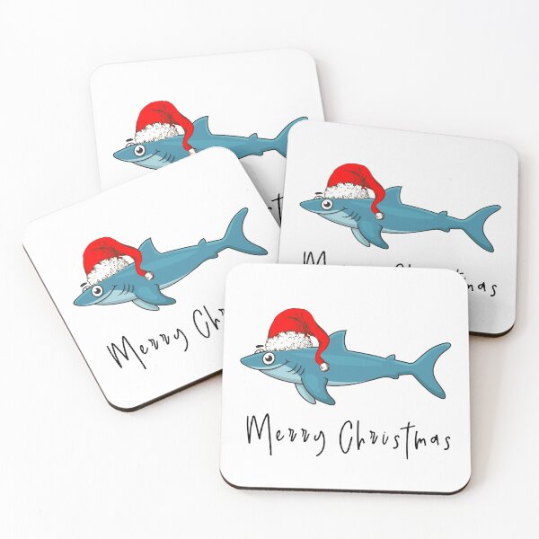 Item preview, Christmas Shark with Santas Hat designed and sold by Melin-aRT.