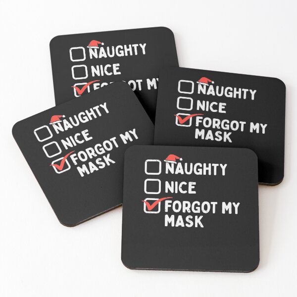 Item preview, Naughty Nice Forgot My Mask Funny Christmas Quarantine Gift designed and sold by Hampton51.