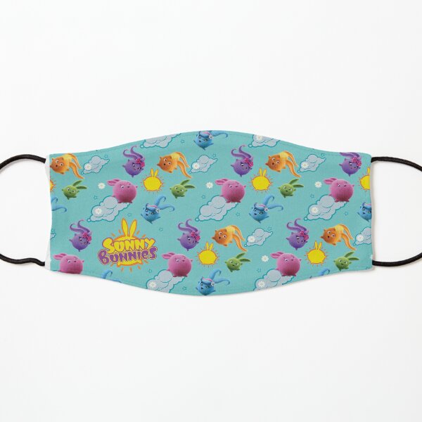Sunny Bunnies Sky Pattern (with Logo) Kids Mask