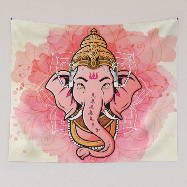 Item preview, Lord Ganesha with Mandala Flower Background designed and sold by SoccaTamam.