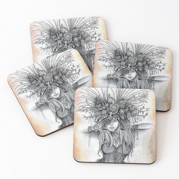 Stretch Your Eyes, Absurd Art Coasters (Set of 4)
