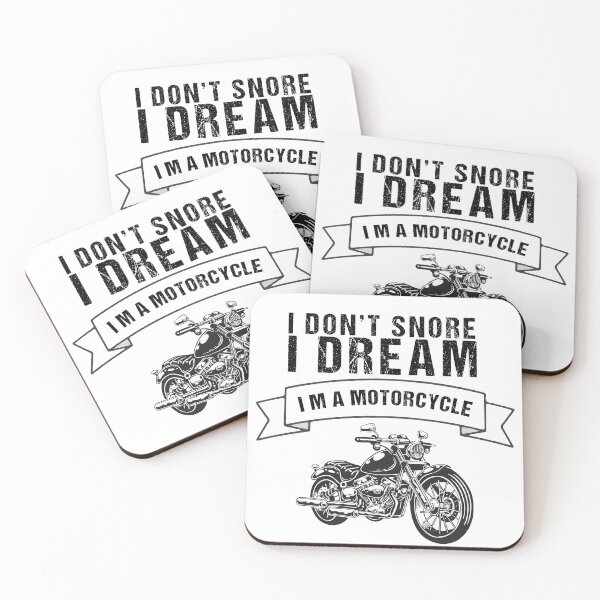 Item preview, I Don't Snore I Dream I'm a Motorcycle Black Type Graphic Design designed and sold by Artysneak.