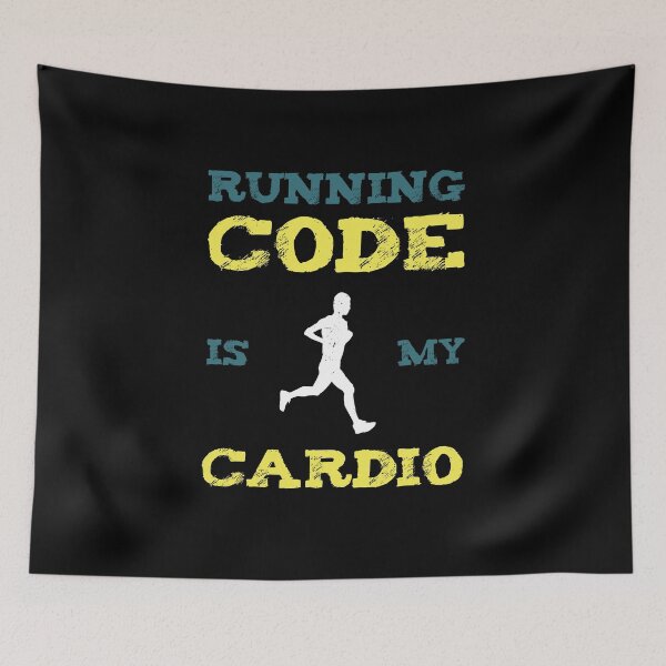 Item preview, Running Code Is My Cardio I Running Tee For Developers and Programmers designed and sold by teweshirt.