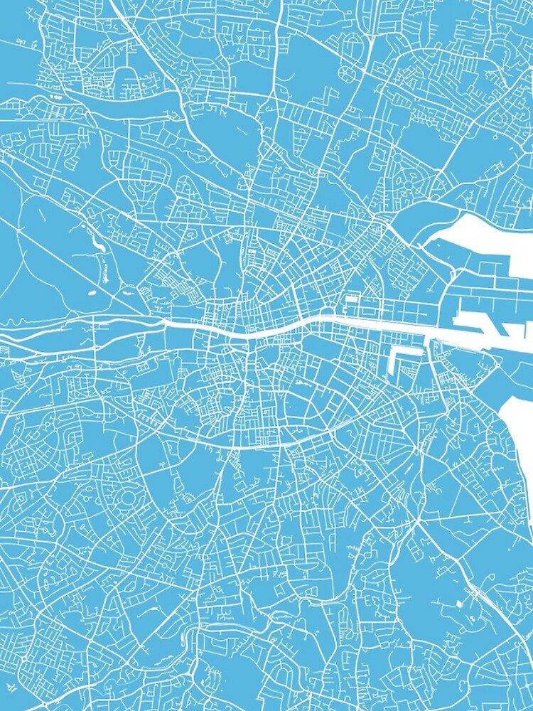 "Dublin map blue" iPhone Case for Sale by mapsart Redbubble