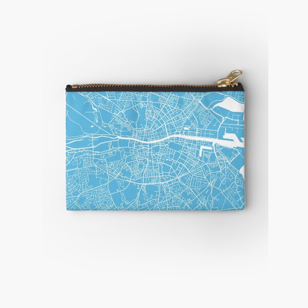 Item preview, Dublin map blue designed and sold by mapsart.