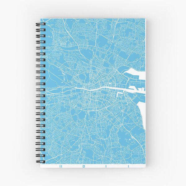 Item preview, Dublin map blue designed and sold by mapsart.