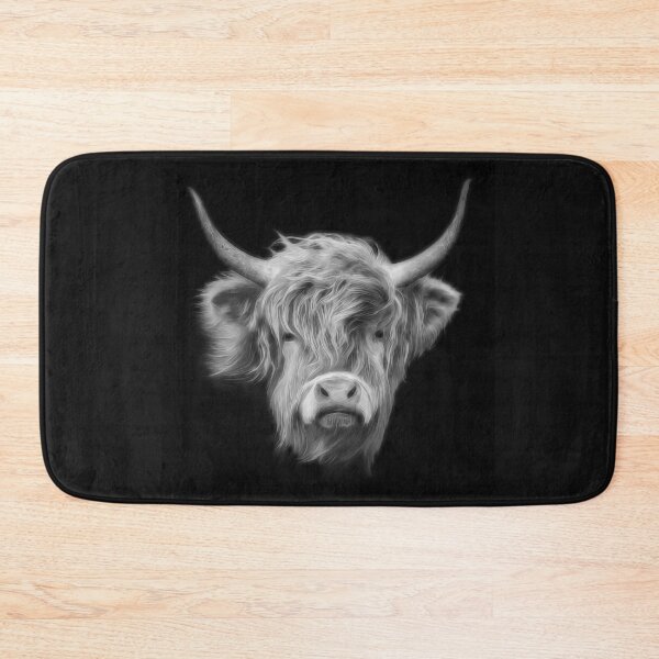 Item preview, Highland Cow Black and White 2 designed and sold by Linsey Williams.