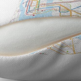 Alternate view of New York City subway map Throw Pillow