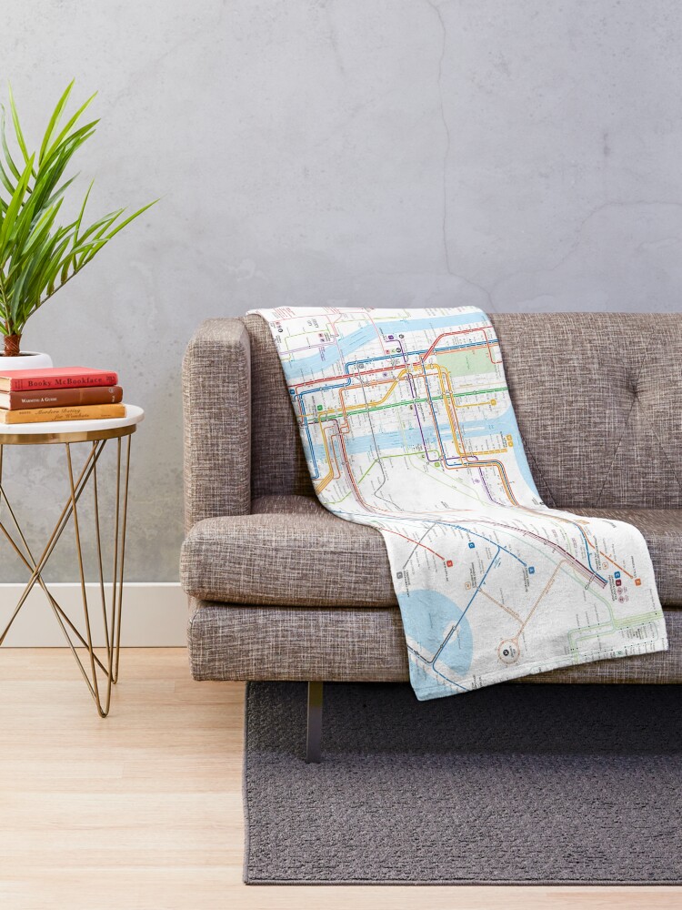 NYC Subway Map Blanket - New York Subway Blanket - NYC Subway Throw - Wedding Gift - buy Housewarming Gift - NYC Subway Map