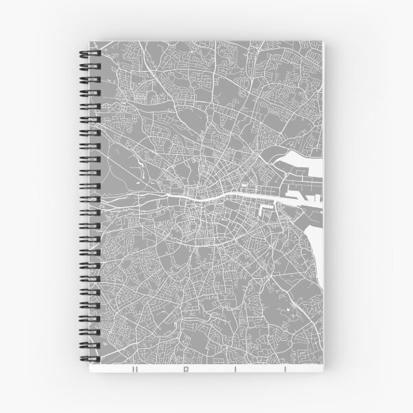 Item preview, Dublin map grey designed and sold by mapsart.