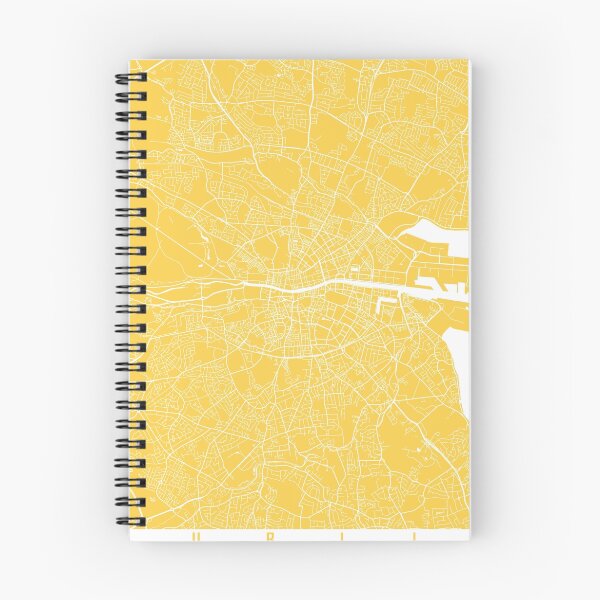 Item preview, Dublin map yellow designed and sold by mapsart.
