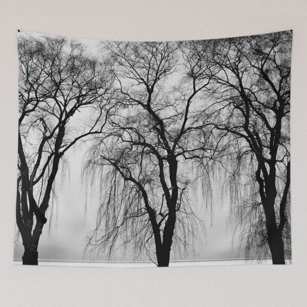 Item preview, 3 tree silhouette in black and white designed and sold by Delicarte.