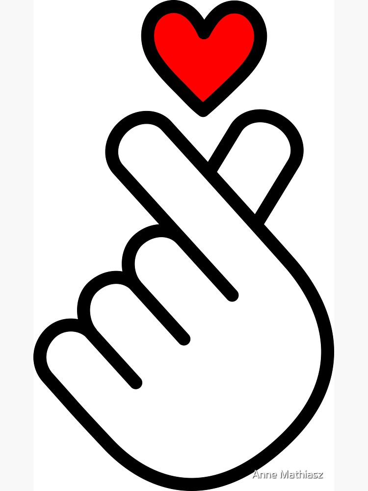 "K Pop, Heart, Kpop, Symbol, K-pop Hand, Fingers, I love, Music" Magnet