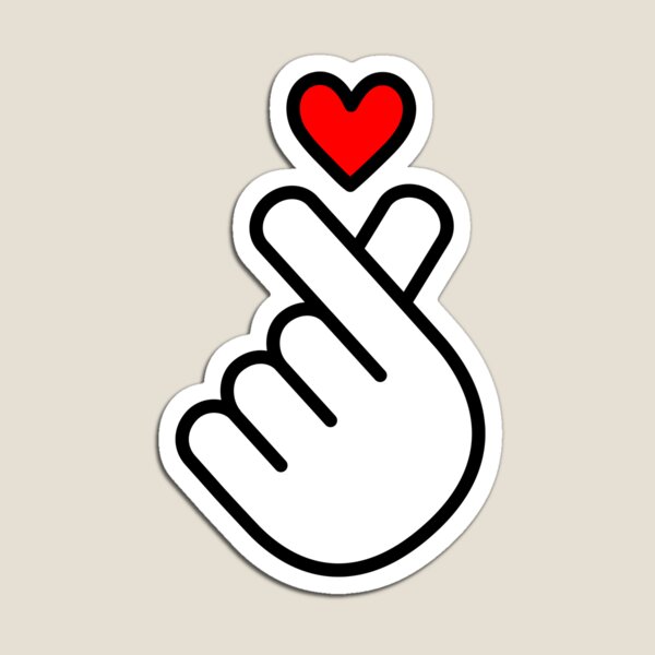 "K Pop, Heart, Kpop, Symbol, K-pop Hand, Fingers, I love, Music" Magnet