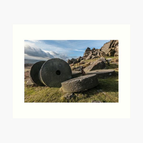 Stanage Edge Stone Wheels Art Print