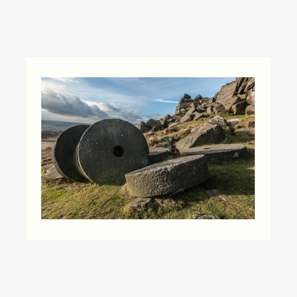 Stanage Edge Stone Wheels Art Print