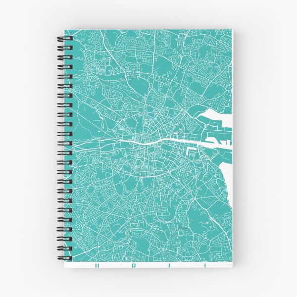 Item preview, Dublin map turquoise designed and sold by mapsart.