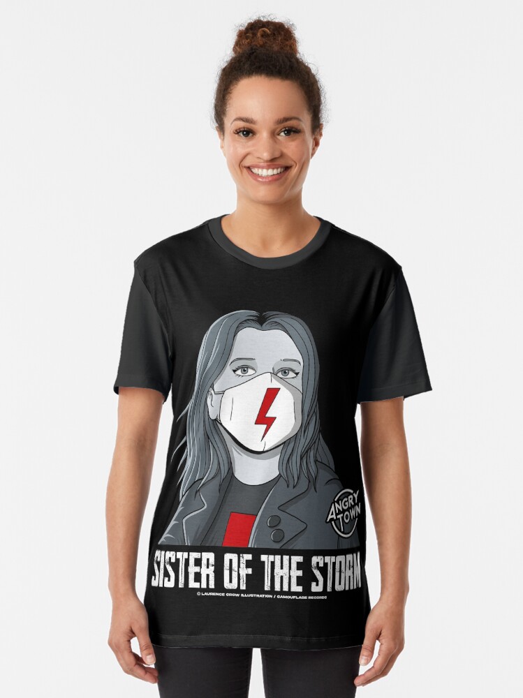 Alternate view of ANGRY TOWN - SISTER OF THE STORM (STRAJK KOBIET) Graphic T-Shirt