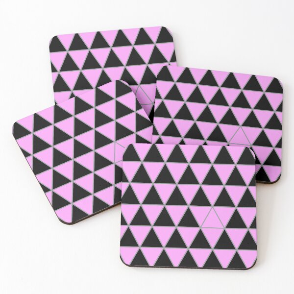Item preview, Black, pastel pink,  and gray geometric triangle pattern designed and sold by BaronessDesign.