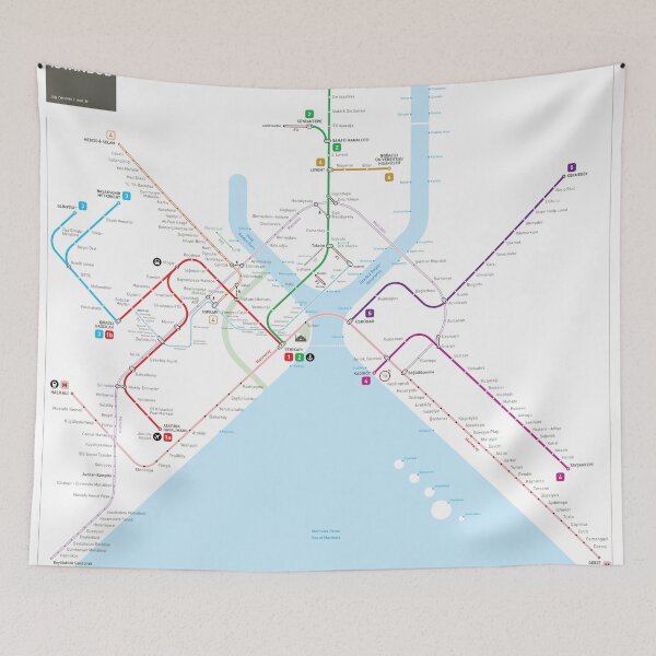 Item preview, Istanbul metro map  designed and sold by Jug Cerovic.