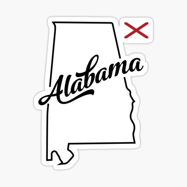 Alabama State Outline Flag Sticker For Sale By Youokpun Redbubble 5362