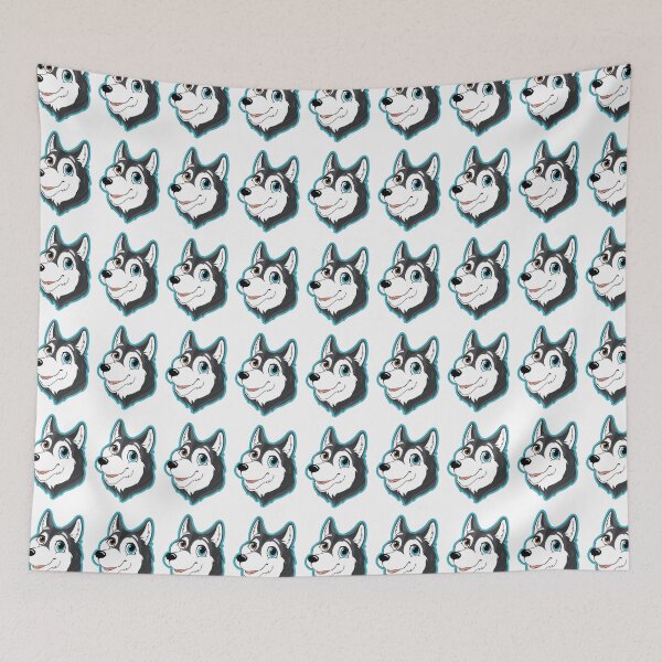 Item preview, HUSKY patternCopy of unicorn pattern,phone case,pillows,mugs,skirt,scarve,journal,notebook,mask,legging,socks,bag,backpack... designed and sold by selfesteeem.