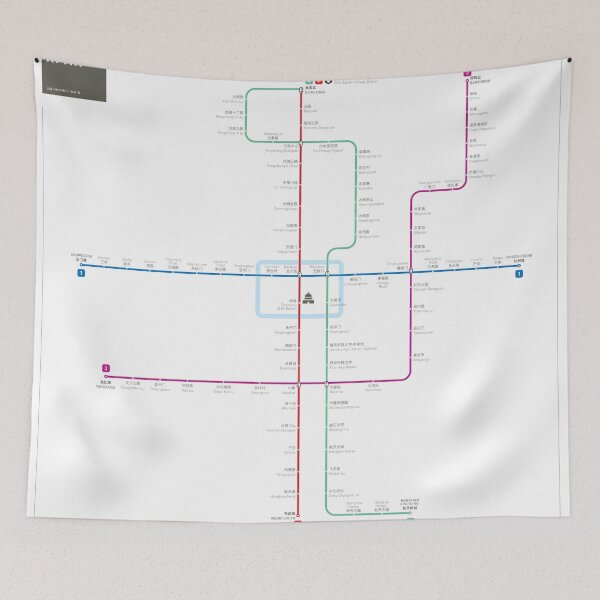 Item preview, Xi'an Metro Map designed and sold by Jug Cerovic.